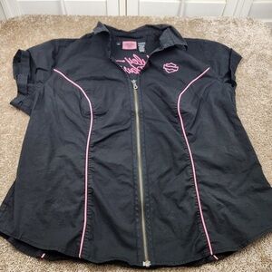 Women's Black and Pink Jacket